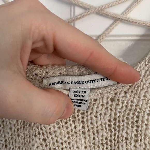 Beige Knit Cross-back Top - Picture 3 of 3